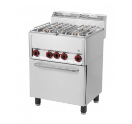 4 égőfejes RedFox gáztűzhely elektromos, légkeveréses sütővel